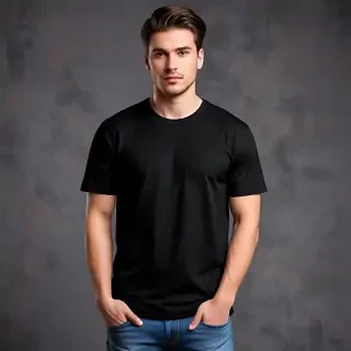 black t shirt mockup free