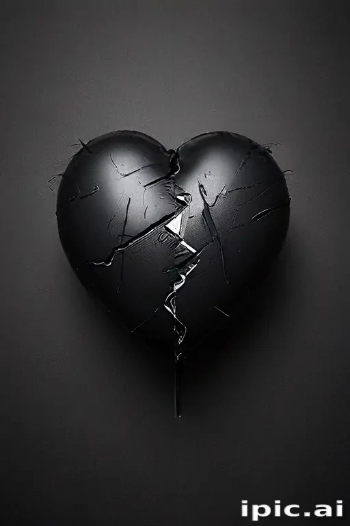 black broken heart