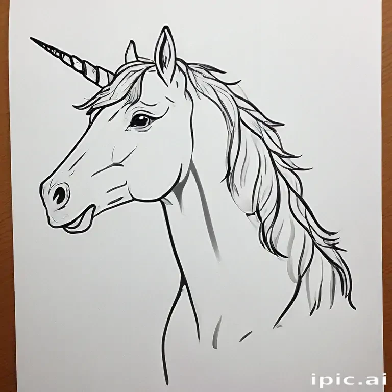 unicorn outline
