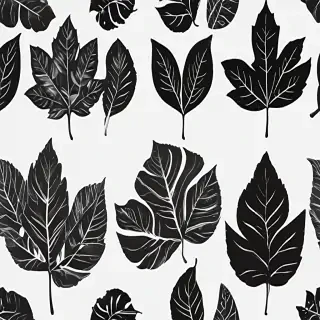 black and white leaf clip art