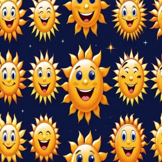 cartoon suns