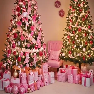 pink christmas pictures