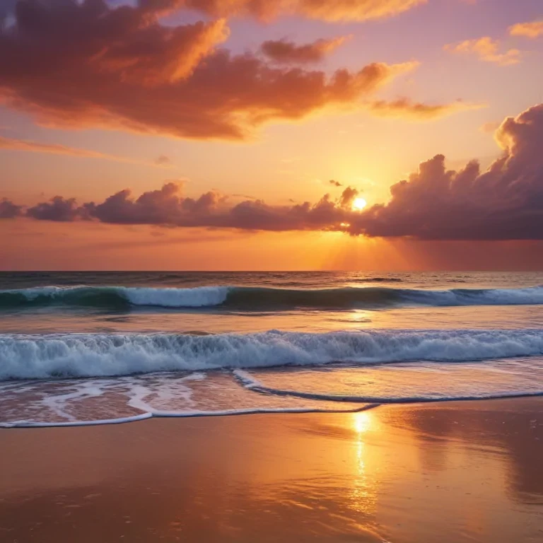 sunset on the beach backgrounds