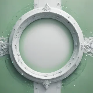 white and green background