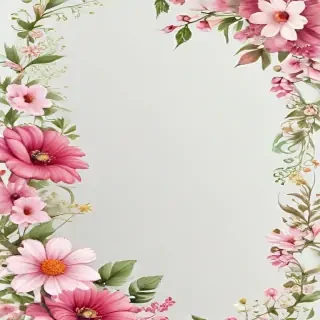 flower border transparent