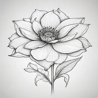 flower drawing for coloring