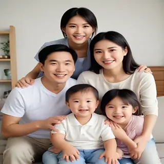 free use asian family
