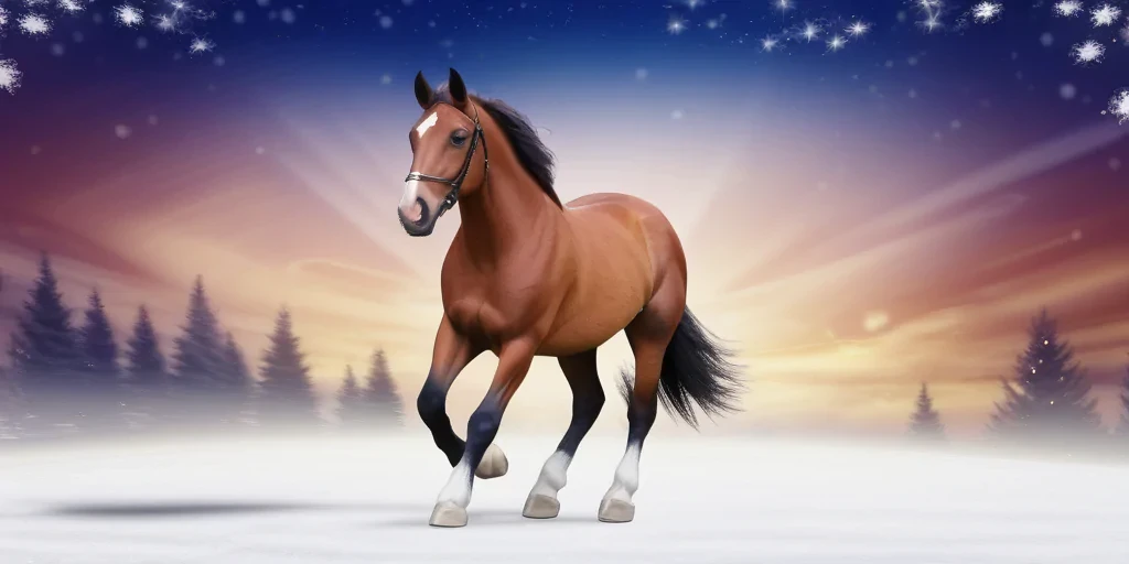 christmas horse background