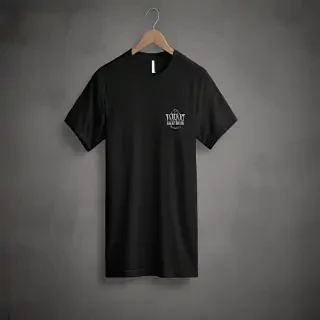 black tee mockup