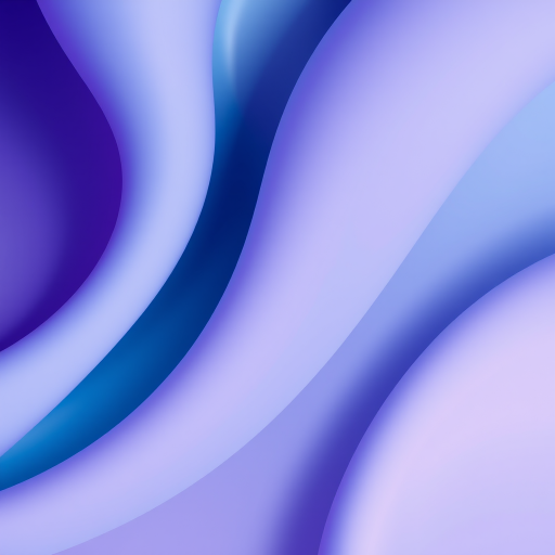 Create an abstract image of fluid, wavy shapes in teal and purple with a smooth gradient, high resolution 4K, focus mode: macro, aperture f/2.8, shutter speed 1/60s, ISO 100, captured with a DSLR camera from a top-down view.