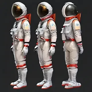 cartoon transparent astronaut suit