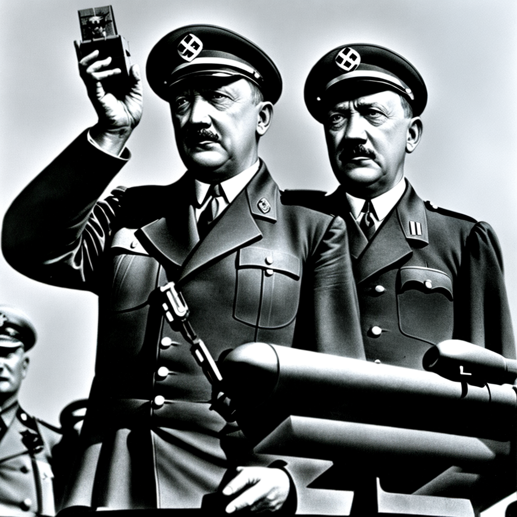 Hitler controlling a remote control plane