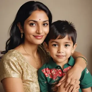 indian mom and son