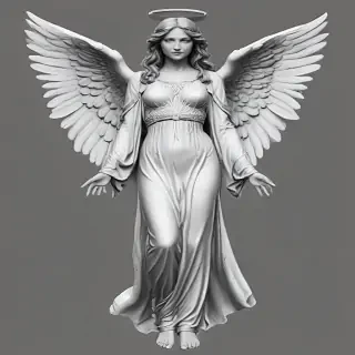angel clip art black and white