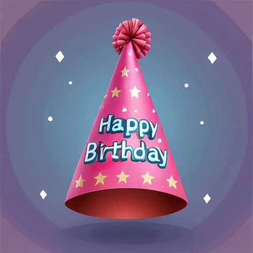 happy birthday hat png