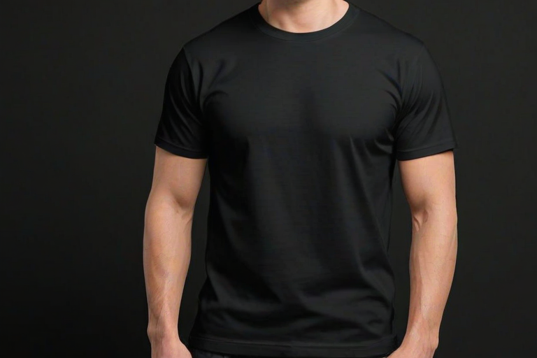 black t-shirt mockup