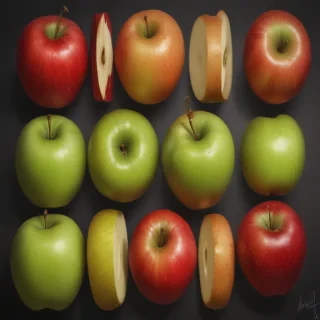 drawn apples