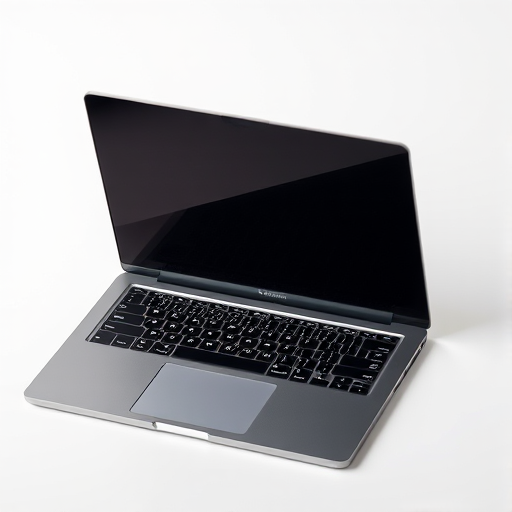Create a high-resolution vector image of a sleek, modern laptop with a matte finish, positioned at a 45-degree angle to showcase the keyboard and screen, using a Canon EOS 5D Mark IV camera, f/2.8 aperture, 50mm lens, ISO 100, and a soft diffused lighting setup to enhance details and contrast.