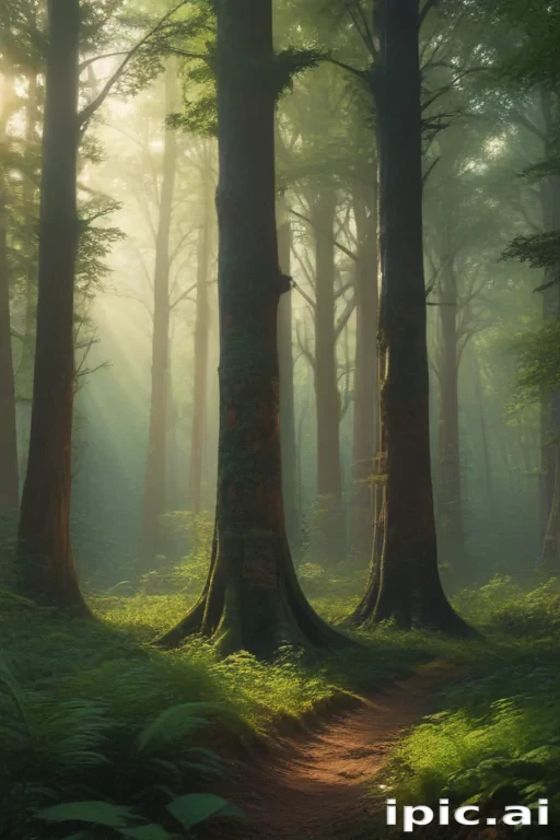 beautiful magical forest background