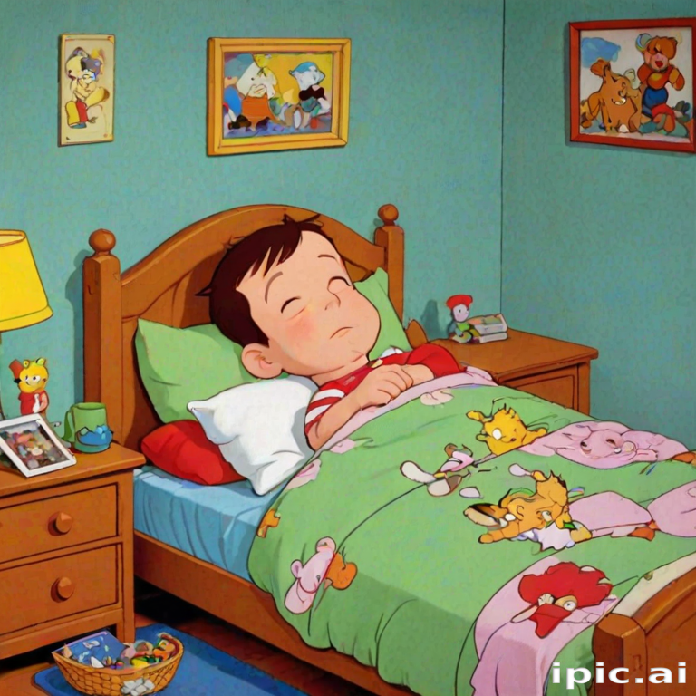 sleeping in cartoons