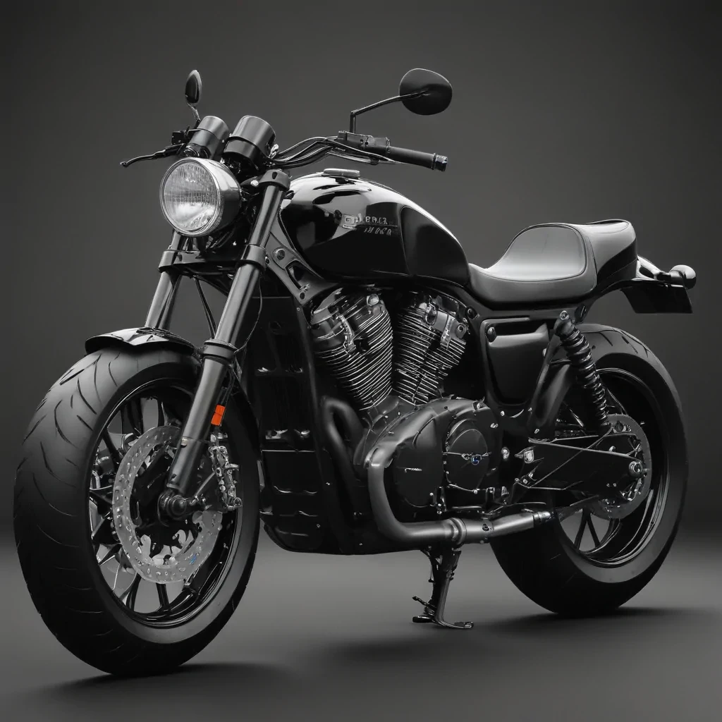 motorcycle clipart black and white