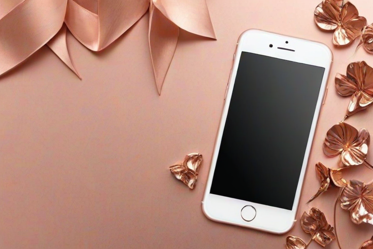 rose gold iphone screensaver