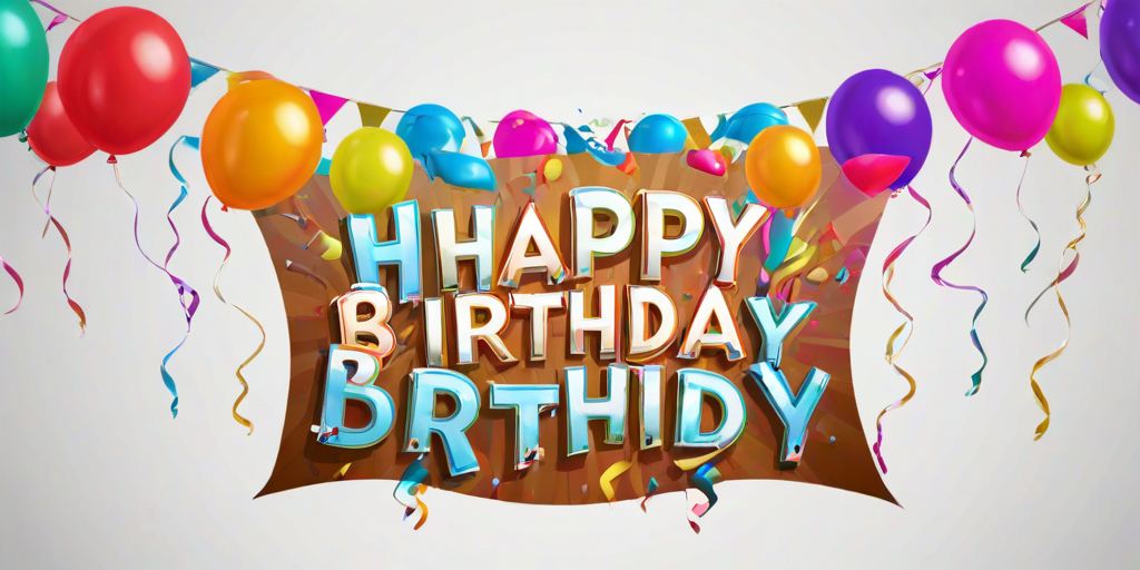 happy birthday banner png