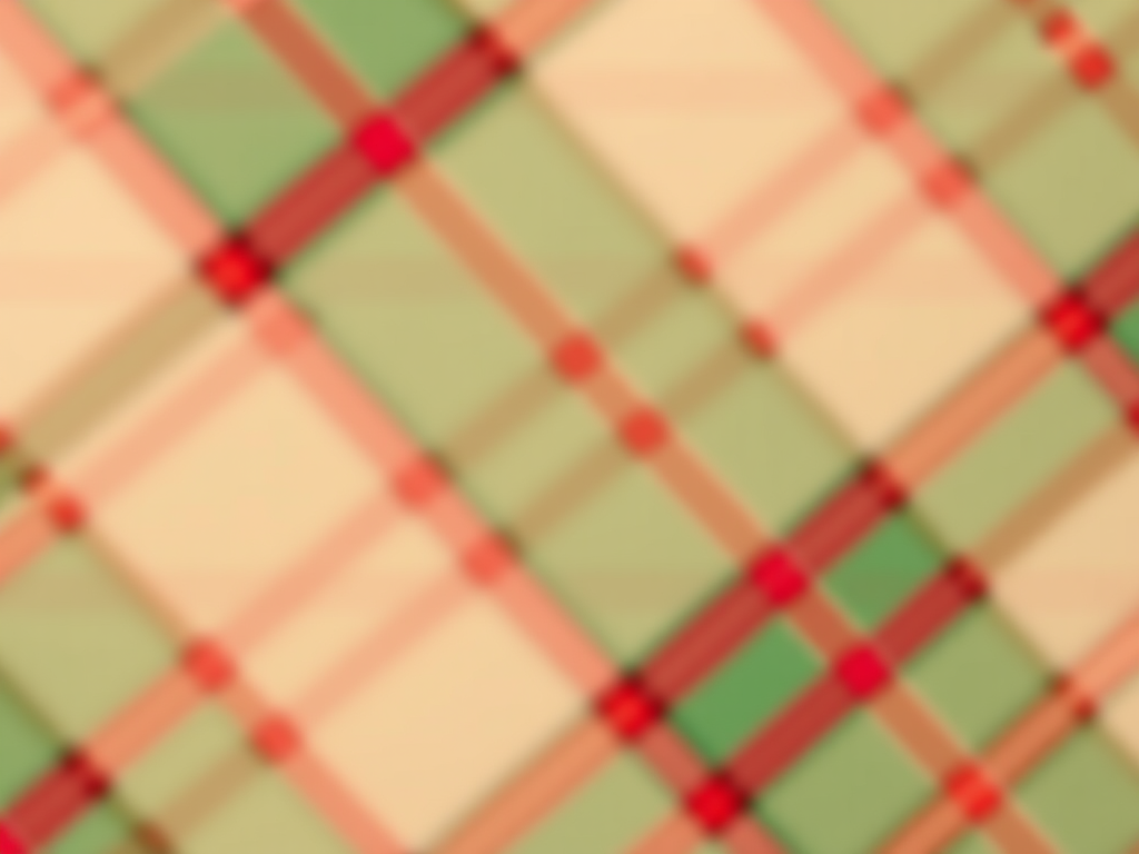 Create a high-resolution abstract image of a plaid pattern with vibrant colors including red, green, and beige, using a DSLR camera at f/8, ISO 200, and 50mm lens, captured from a straight-on view with soft focus for a modern artistic effect.