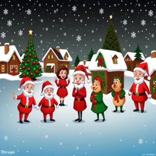 christmas background cartoon
