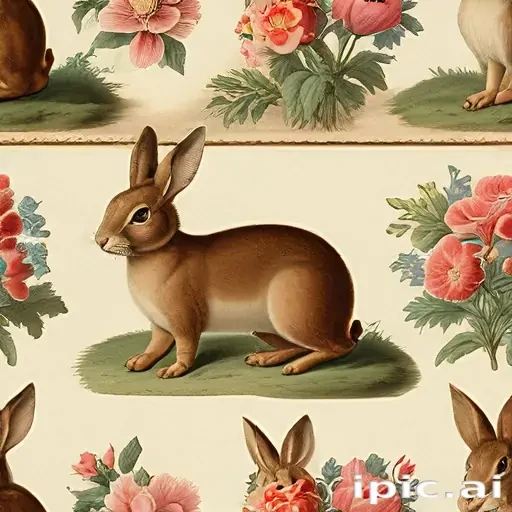 vintage rabbit images