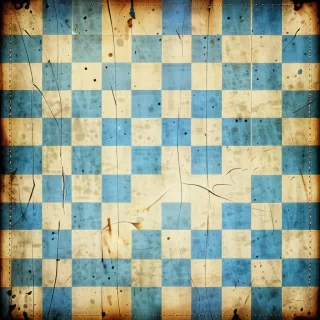 blue checkered background