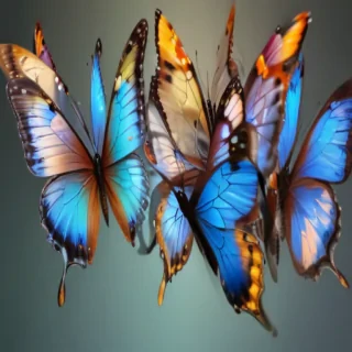 butterflies transparent