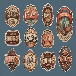 vintage stickers png