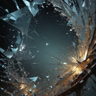 broken glass overlay
