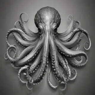 octopus clip art black and white