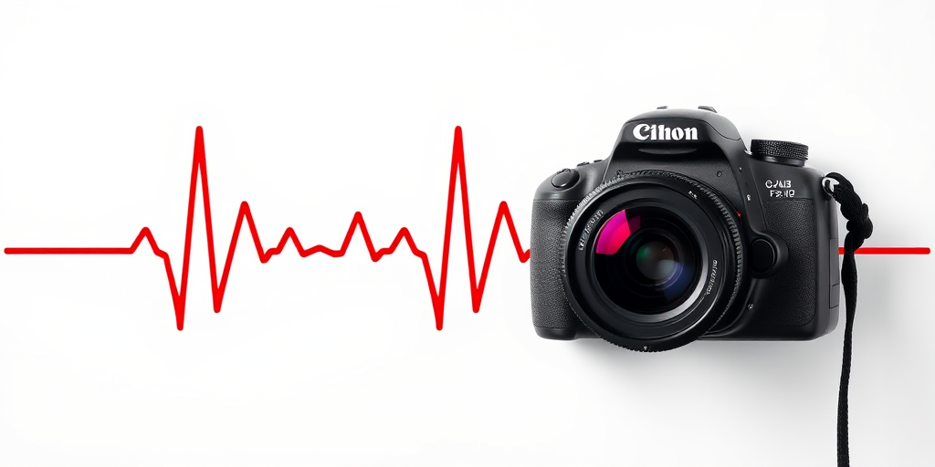 Create a high-resolution image of a red heartbeat line on a white background, utilizing a DSLR camera with a 50mm lens, f/2.8 aperture, ISO 100, shot in macro style to enhance detail and clarity.