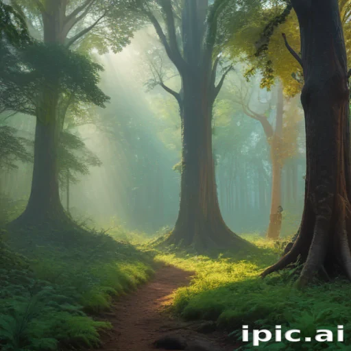beautiful magical forest background
