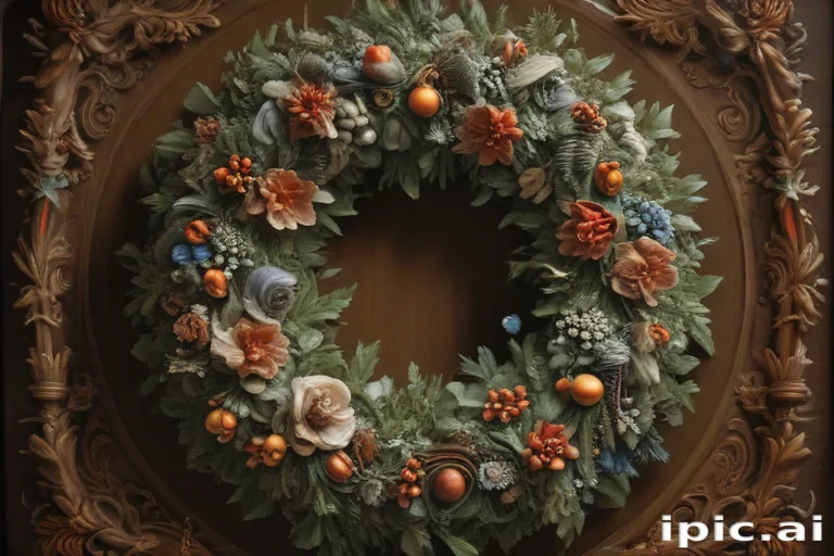 wreath drawing
