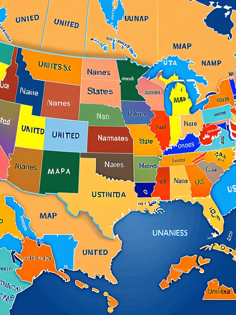 united states map with state names