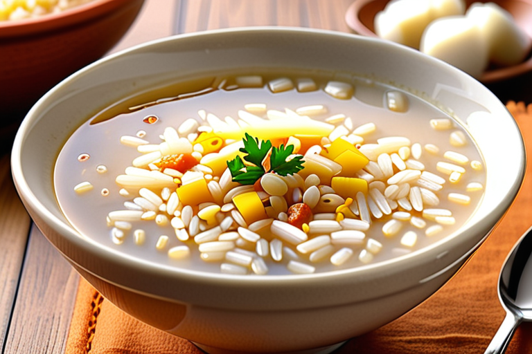 como hacer sopa de arroz