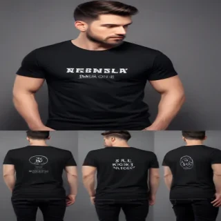 black t shirt mockup free
