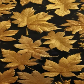gold leaves png