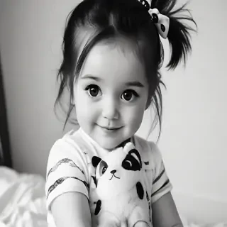 black and white cute