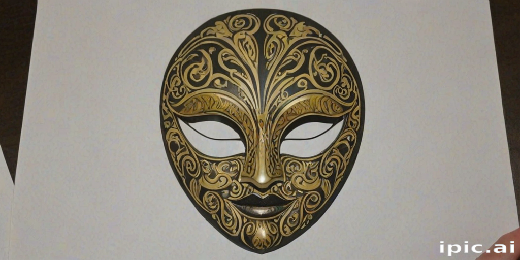 drawing of a mask