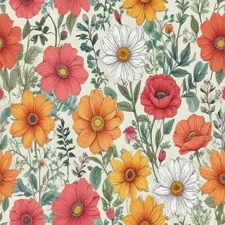 color drawings of flowers