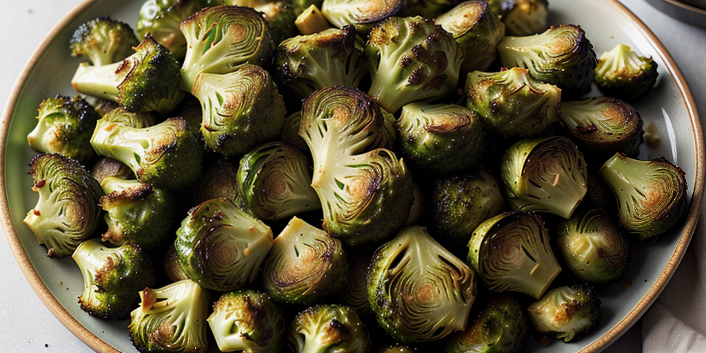 roasted broccoli and brussel sprouts