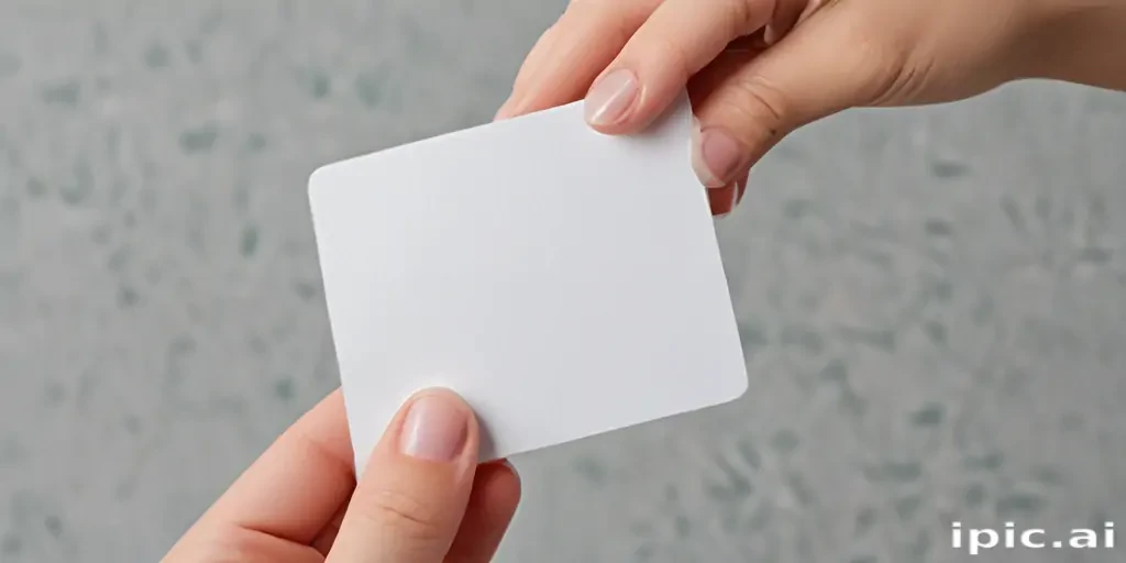 holding card