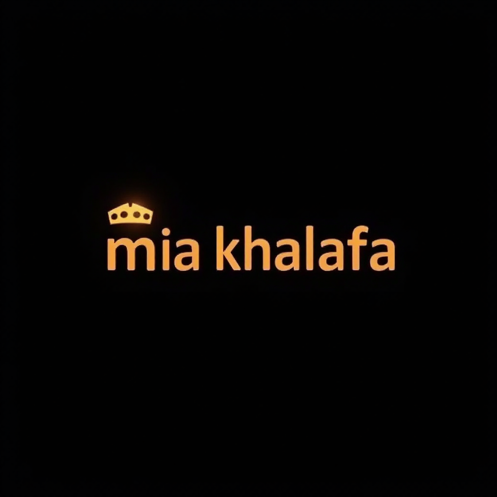 logo design, amazing design of name "mia khalifa", black background