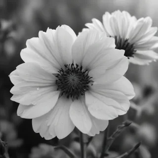 black and white flower background