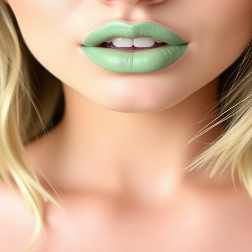 Pastel mint green lips with a creamy satin finish, "Pistachio Dream" boasts a unique and unexpected color choice with a soft, hydrated appearance